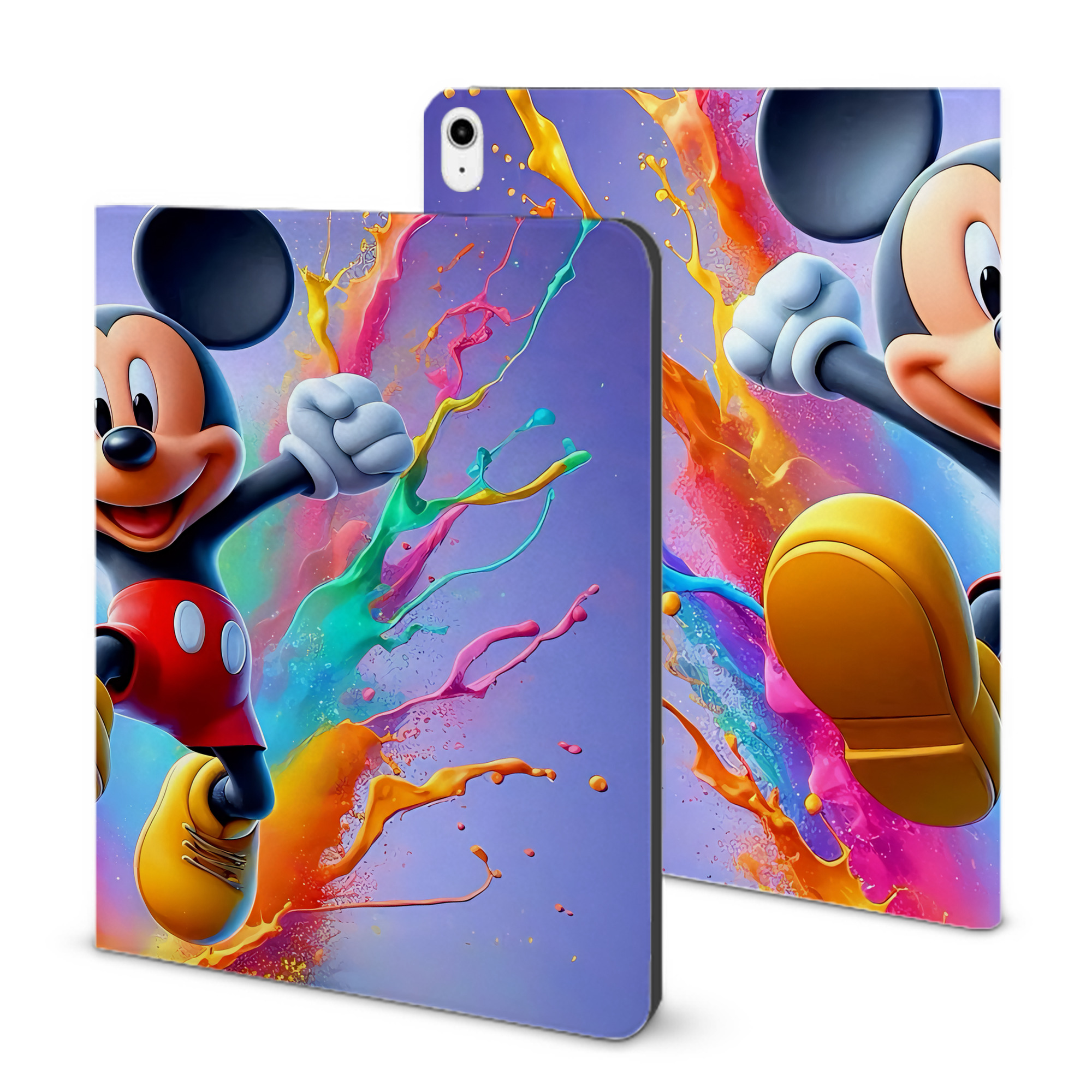 （画像用） ミッキーマウス Mickey Mouse IPadケース ペンホルダー付き ブックスタイルデザイン